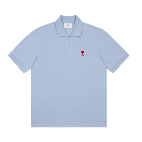 POLO shirt Ami Paris Love small label spring short-sleeved POLO shirt